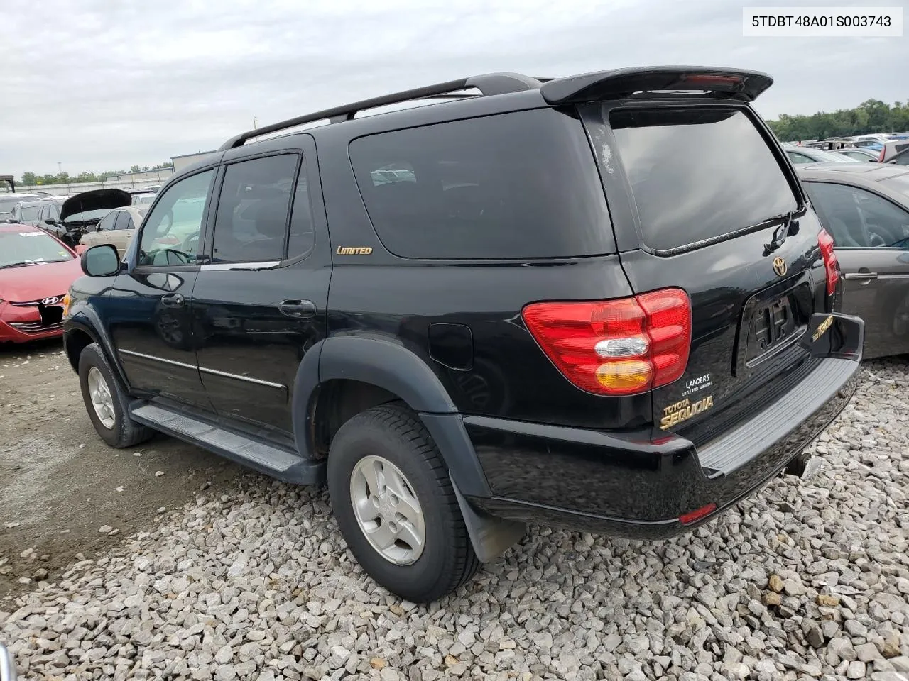 2001 Toyota Sequoia Limited VIN: 5TDBT48A01S003743 Lot: 66405804