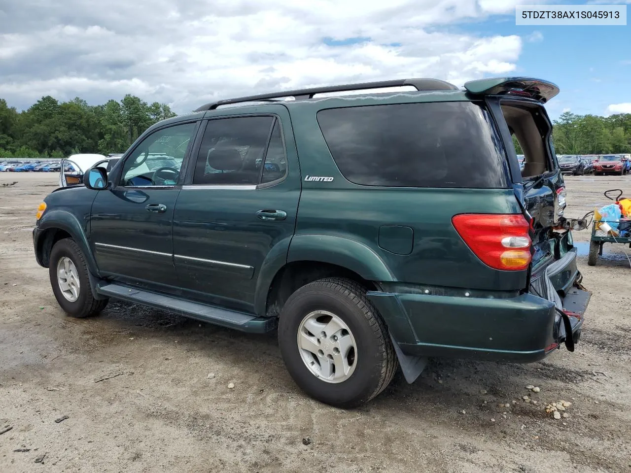 2001 Toyota Sequoia Limited VIN: 5TDZT38AX1S045913 Lot: 66689164