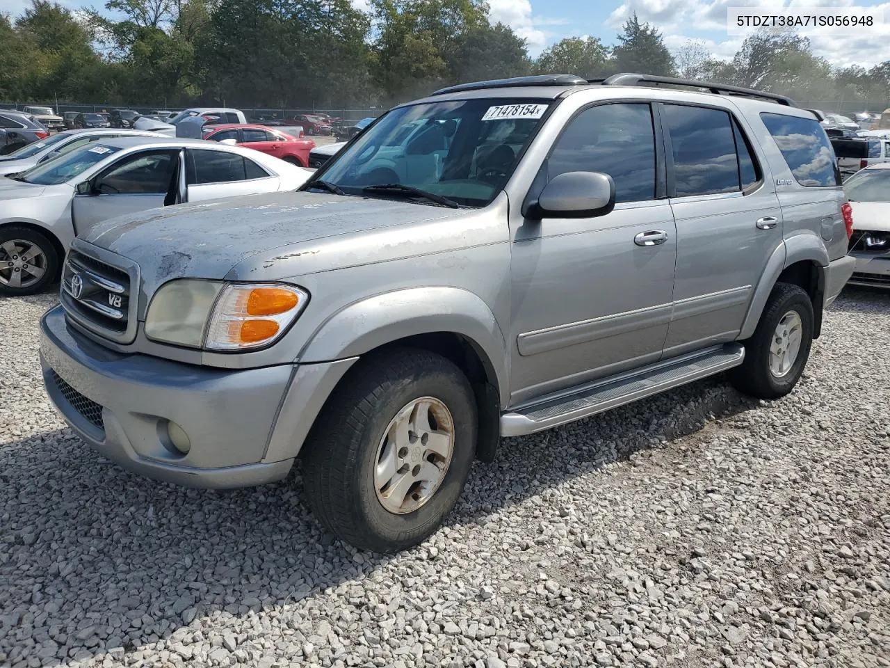 2001 Toyota Sequoia Limited VIN: 5TDZT38A71S056948 Lot: 71478154