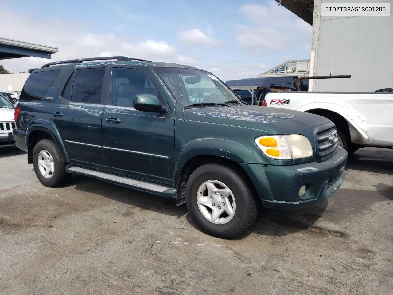 2001 Toyota Sequoia Limited VIN: 5TDZT38A51S001205 Lot: 72096114