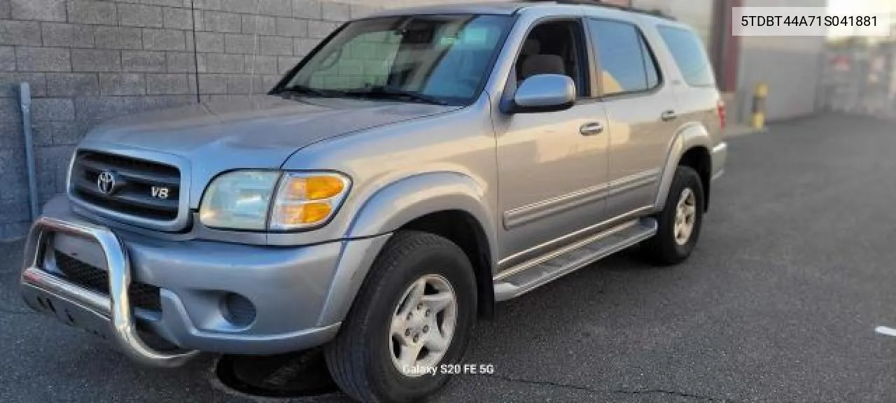 2001 Toyota Sequoia Sr5 VIN: 5TDBT44A71S041881 Lot: 73461734