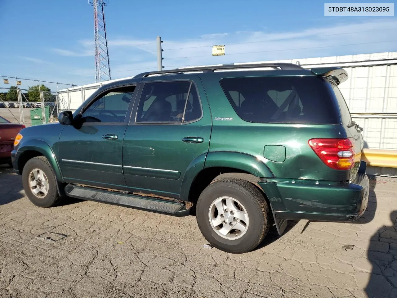 2001 Toyota Sequoia Limited VIN: 5TDBT48A31S023095 Lot: 74104614