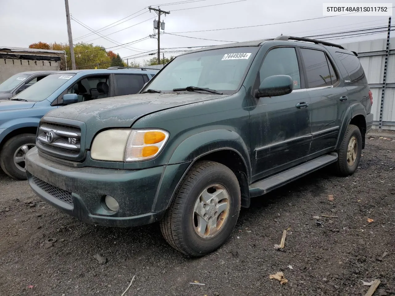 2001 Toyota Sequoia Limited VIN: 5TDBT48A81S011752 Lot: 74449384