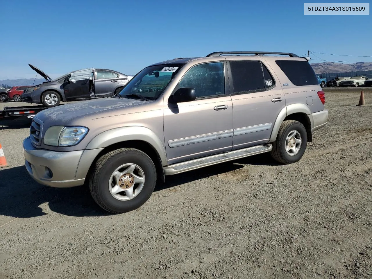 2001 Toyota Sequoia Sr5 VIN: 5TDZT34A31S015609 Lot: 76594224