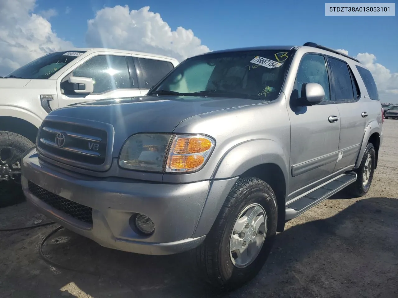 2001 Toyota Sequoia Limited VIN: 5TDZT38A01S053101 Lot: 76687154