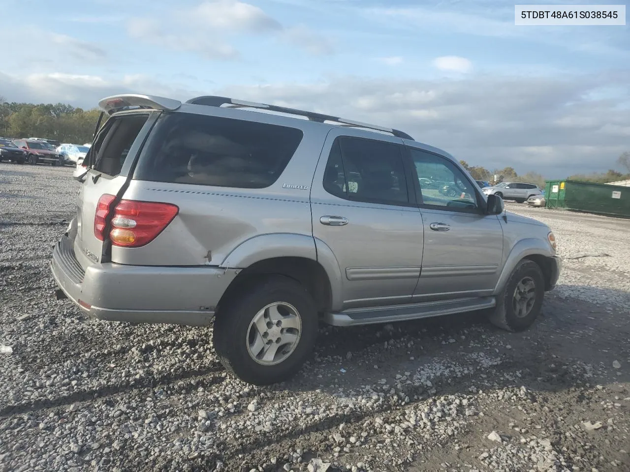 2001 Toyota Sequoia Limited VIN: 5TDBT48A61S038545 Lot: 79078744