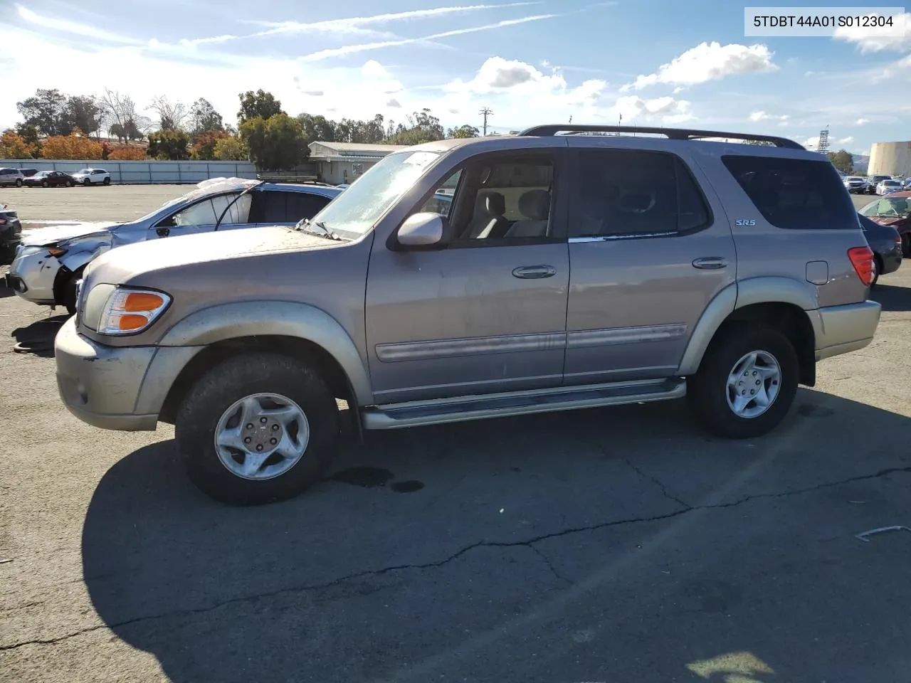 2001 Toyota Sequoia Sr5 VIN: 5TDBT44A01S012304 Lot: 80267944