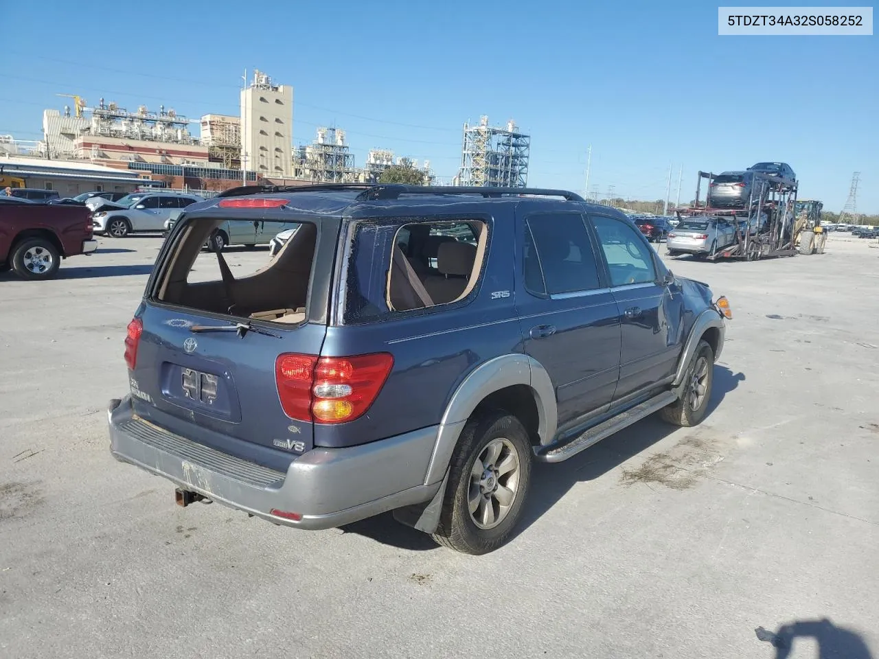 2002 Toyota Sequoia Sr5 VIN: 5TDZT34A32S058252 Lot: 44013774