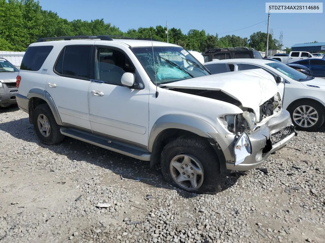 2002 Toyota Sequoia Sr5 VIN: 5TDZT34AX2S114686 Lot: 54007364