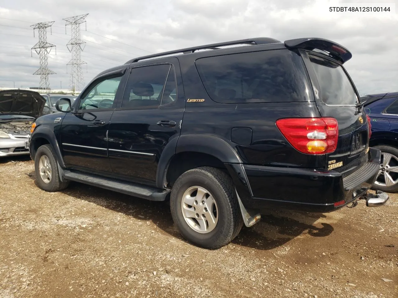 2002 Toyota Sequoia Limited VIN: 5TDBT48A12S100144 Lot: 69398584