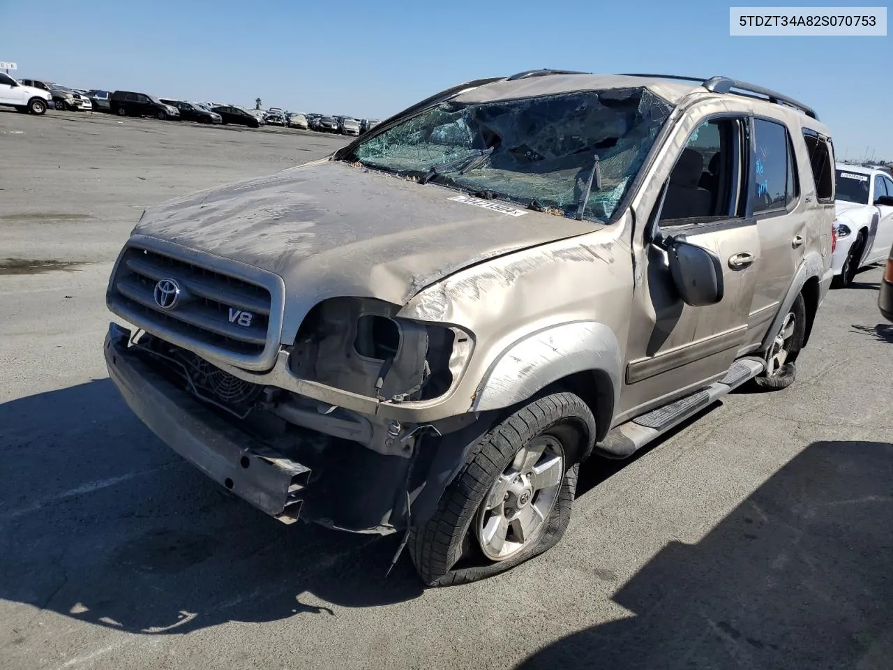 2002 Toyota Sequoia Sr5 VIN: 5TDZT34A82S070753 Lot: 70421504