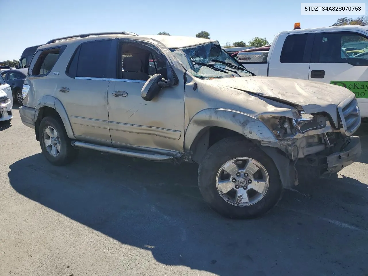 2002 Toyota Sequoia Sr5 VIN: 5TDZT34A82S070753 Lot: 70421504