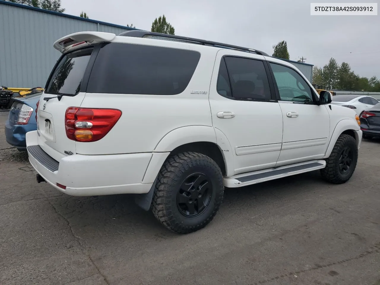 2002 Toyota Sequoia Limited VIN: 5TDZT38A42S093912 Lot: 71081334