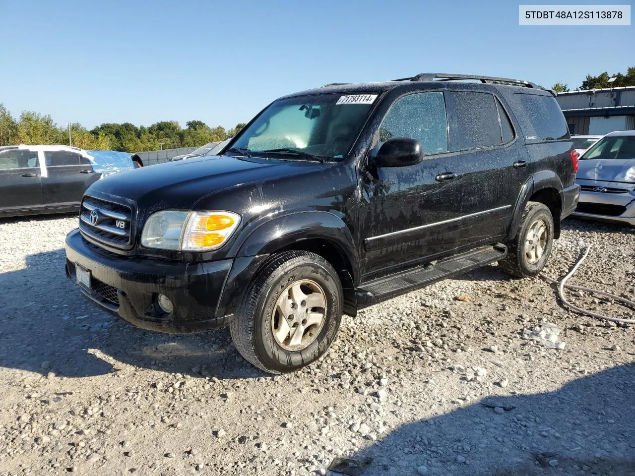 2002 Toyota Sequoia Limited VIN: 5TDBT48A12S113878 Lot: 71793114