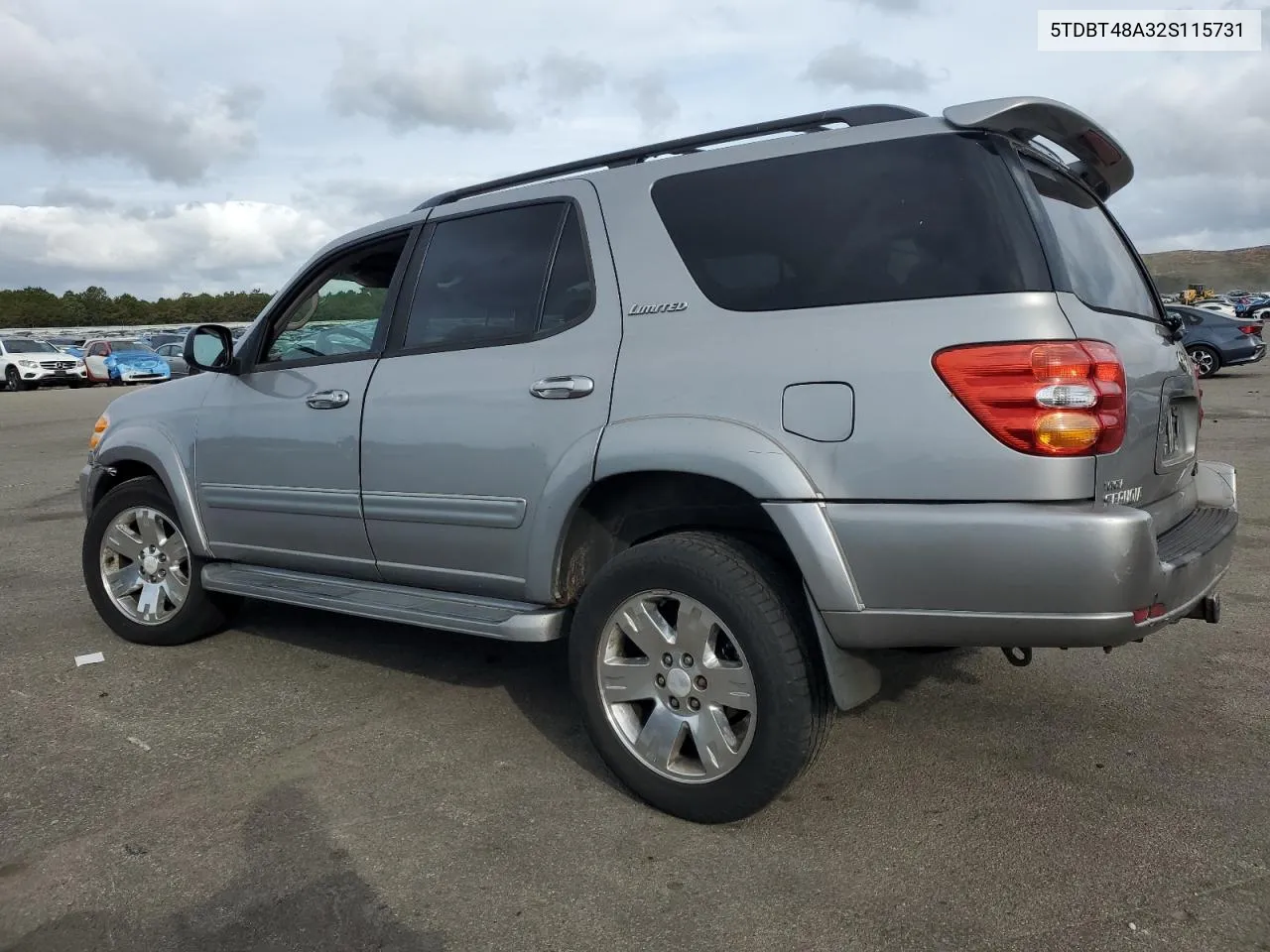 2002 Toyota Sequoia Limited VIN: 5TDBT48A32S115731 Lot: 71940844