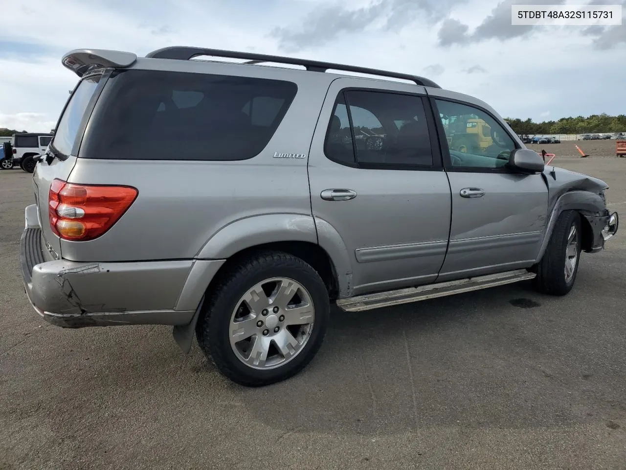 2002 Toyota Sequoia Limited VIN: 5TDBT48A32S115731 Lot: 71940844