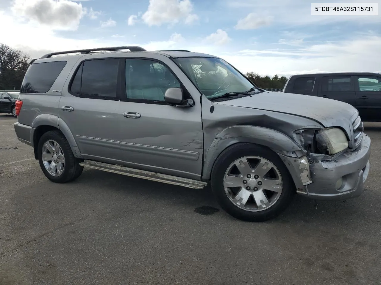 2002 Toyota Sequoia Limited VIN: 5TDBT48A32S115731 Lot: 71940844