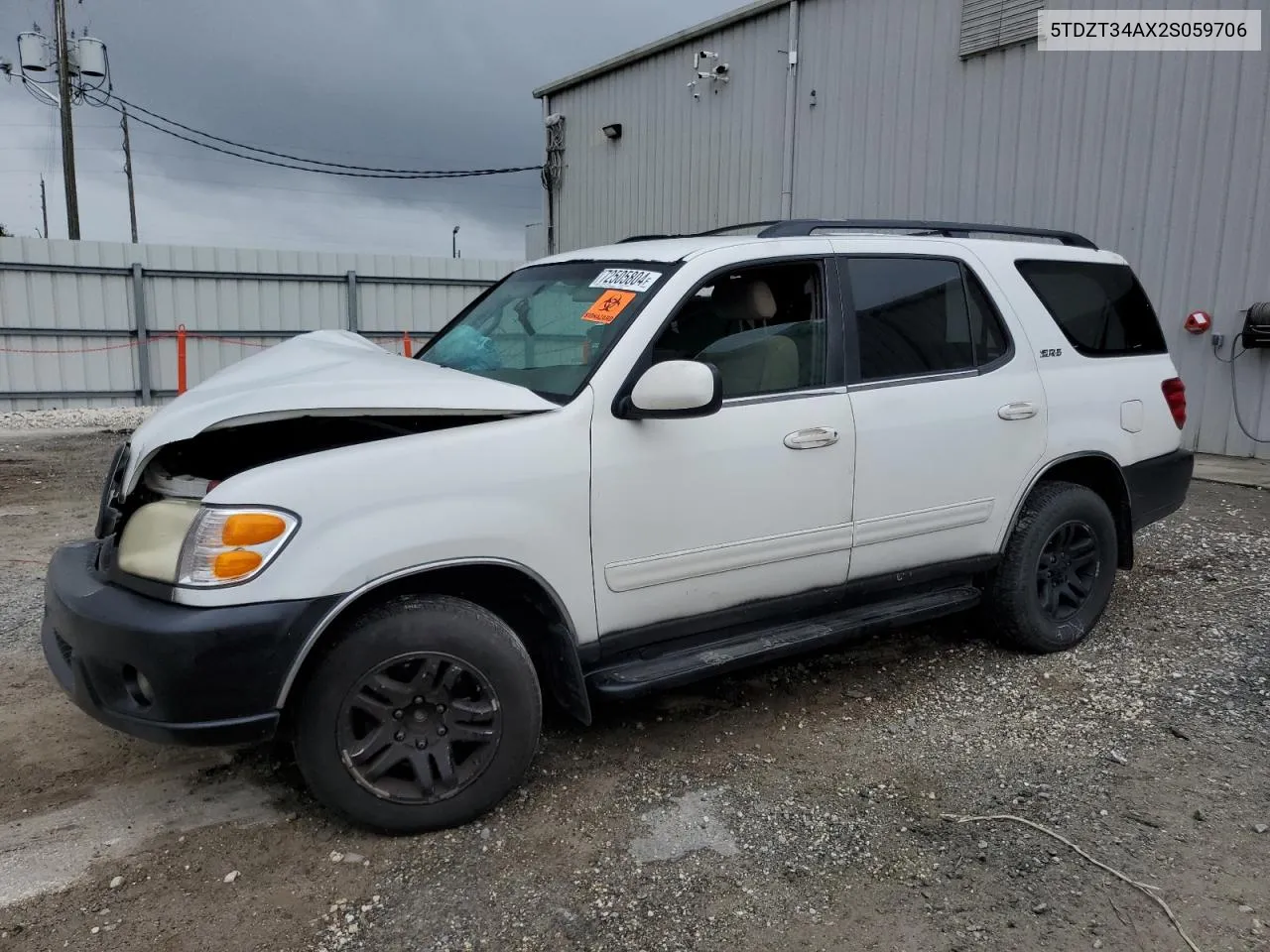 2002 Toyota Sequoia Sr5 VIN: 5TDZT34AX2S059706 Lot: 72505804