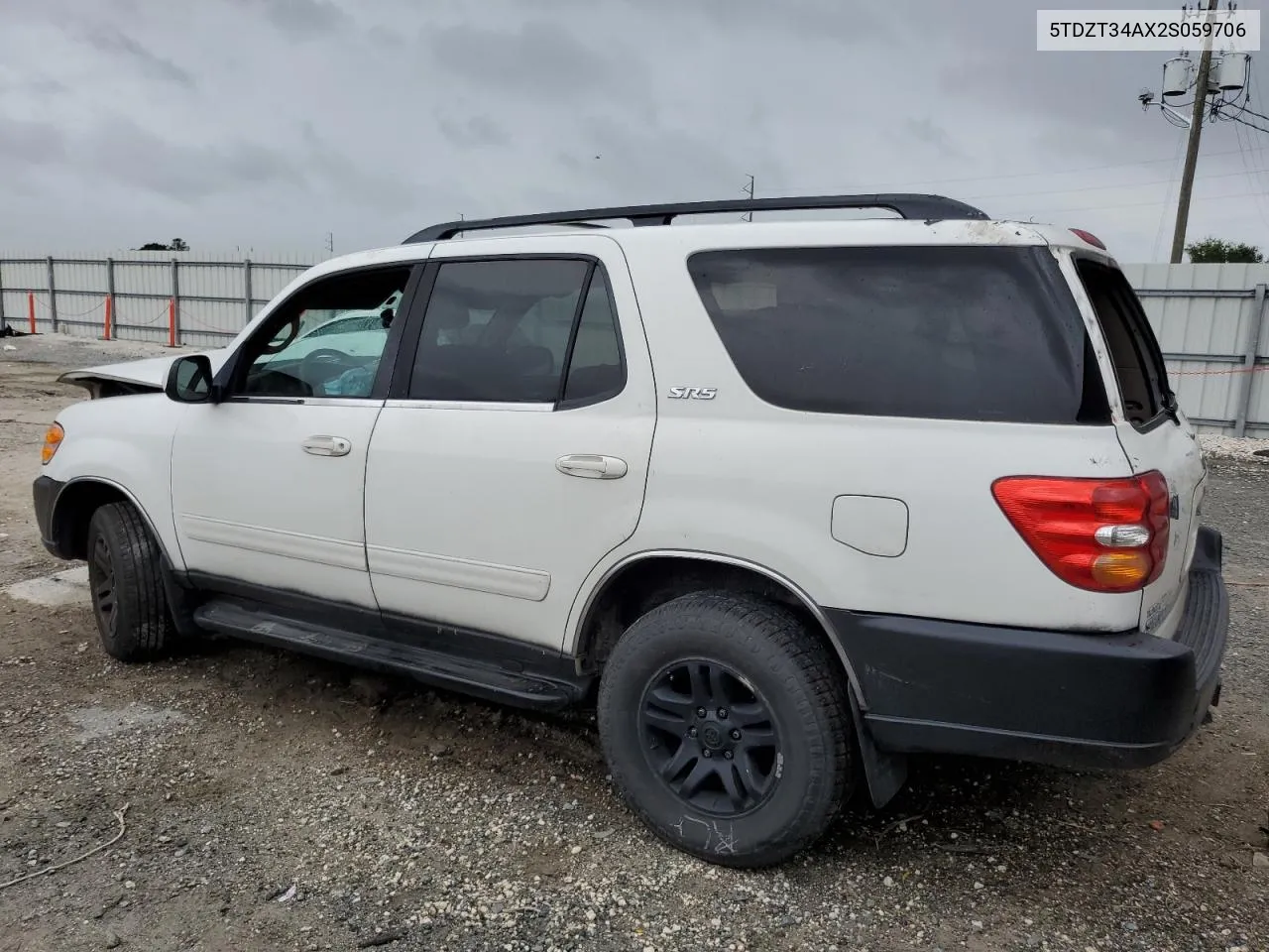 2002 Toyota Sequoia Sr5 VIN: 5TDZT34AX2S059706 Lot: 72505804