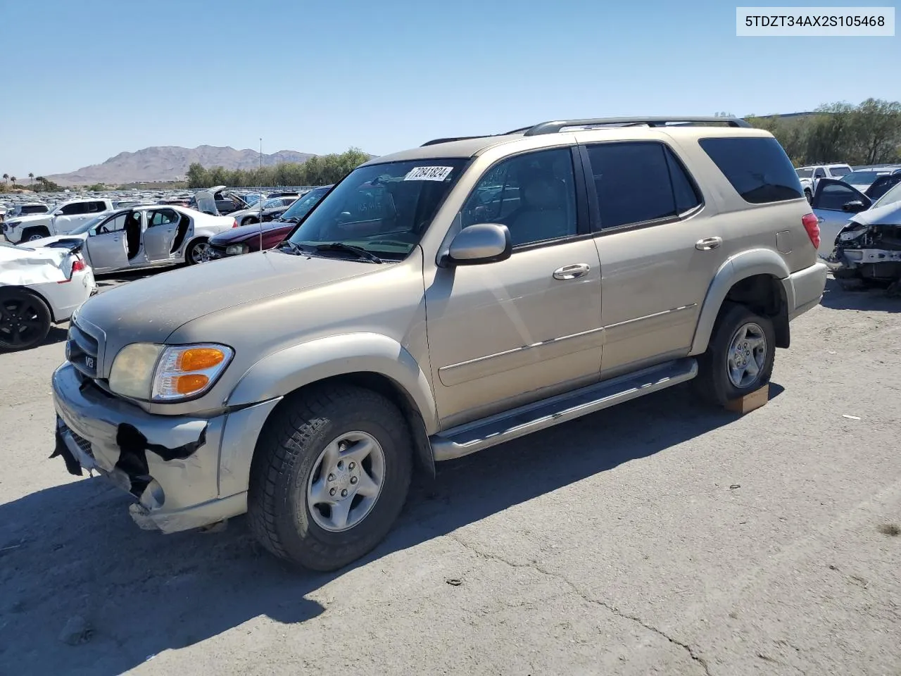 2002 Toyota Sequoia Sr5 VIN: 5TDZT34AX2S105468 Lot: 72841824