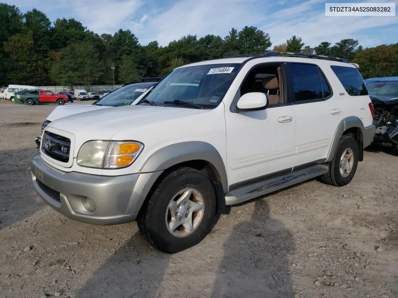 2002 Toyota Sequoia Sr5 VIN: 5TDZT34A52S083282 Lot: 73734884