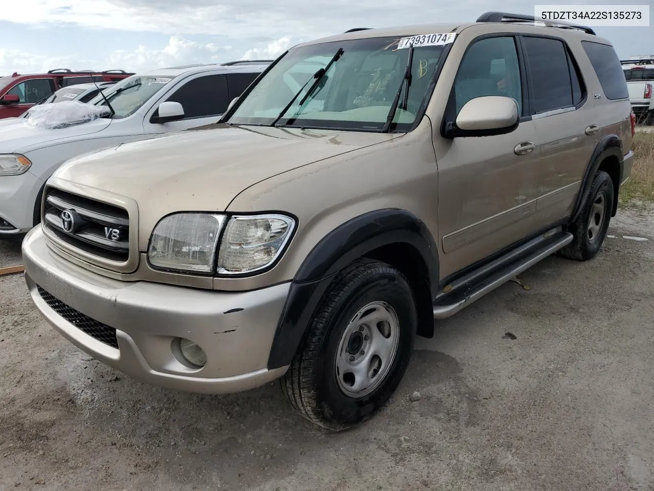 2002 Toyota Sequoia Sr5 VIN: 5TDZT34A22S135273 Lot: 73931074