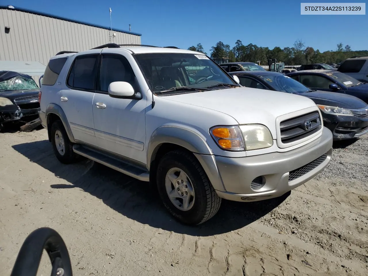 2002 Toyota Sequoia Sr5 VIN: 5TDZT34A22S113239 Lot: 74039734