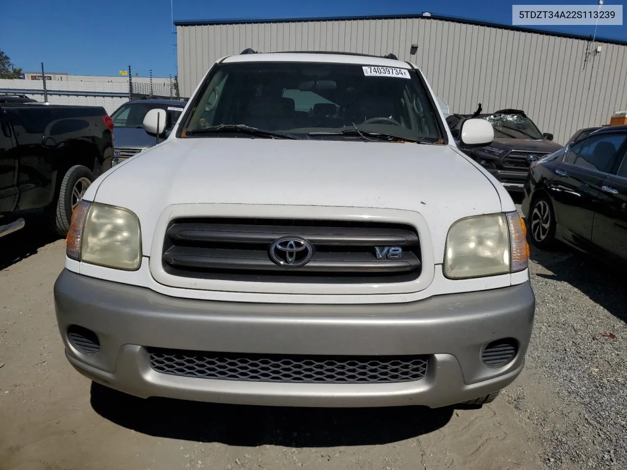 2002 Toyota Sequoia Sr5 VIN: 5TDZT34A22S113239 Lot: 74039734