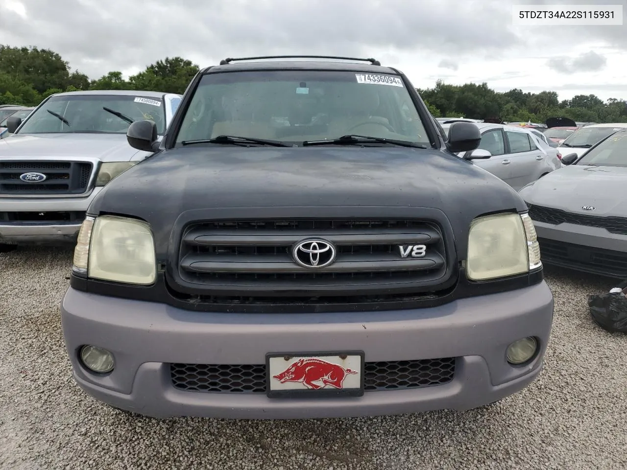 2002 Toyota Sequoia Sr5 VIN: 5TDZT34A22S115931 Lot: 74336094