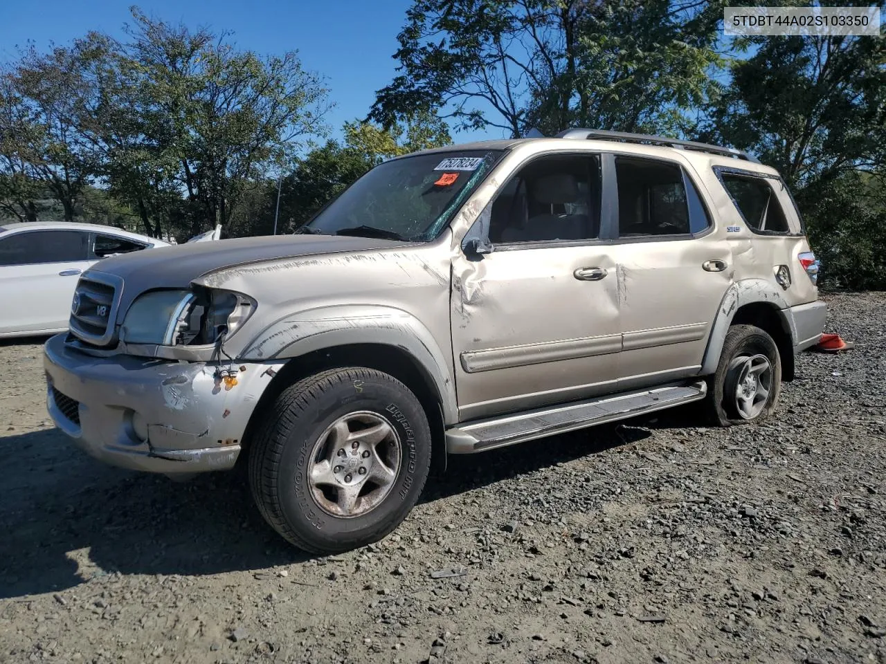 2002 Toyota Sequoia Sr5 VIN: 5TDBT44A02S103350 Lot: 75278234