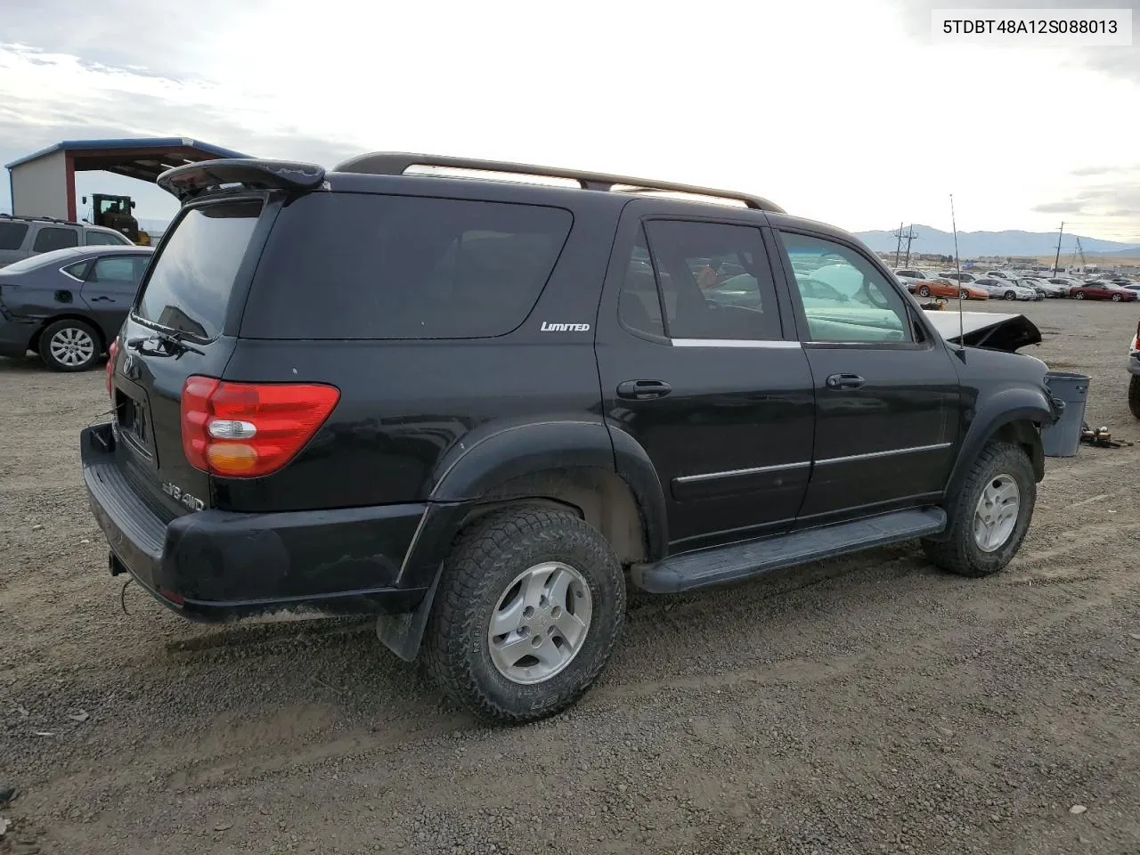 2002 Toyota Sequoia Limited VIN: 5TDBT48A12S088013 Lot: 76388794