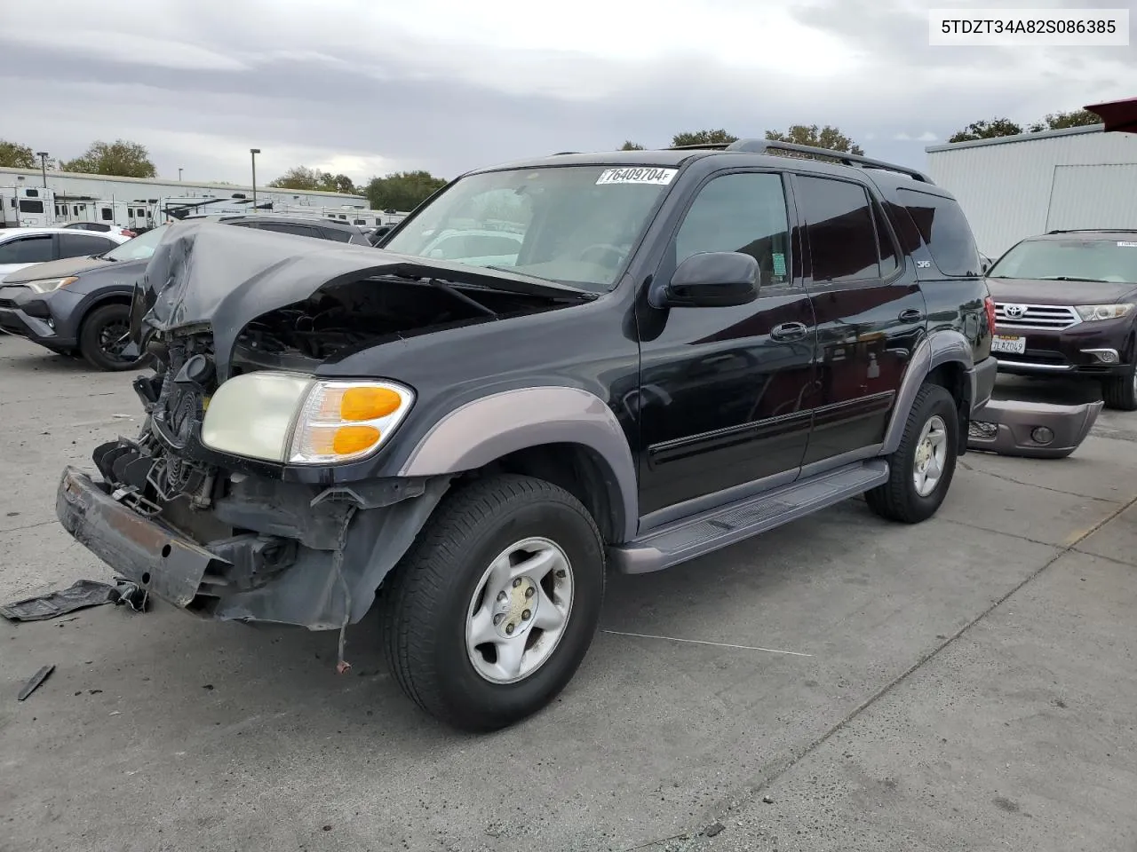 2002 Toyota Sequoia Sr5 VIN: 5TDZT34A82S086385 Lot: 76409704