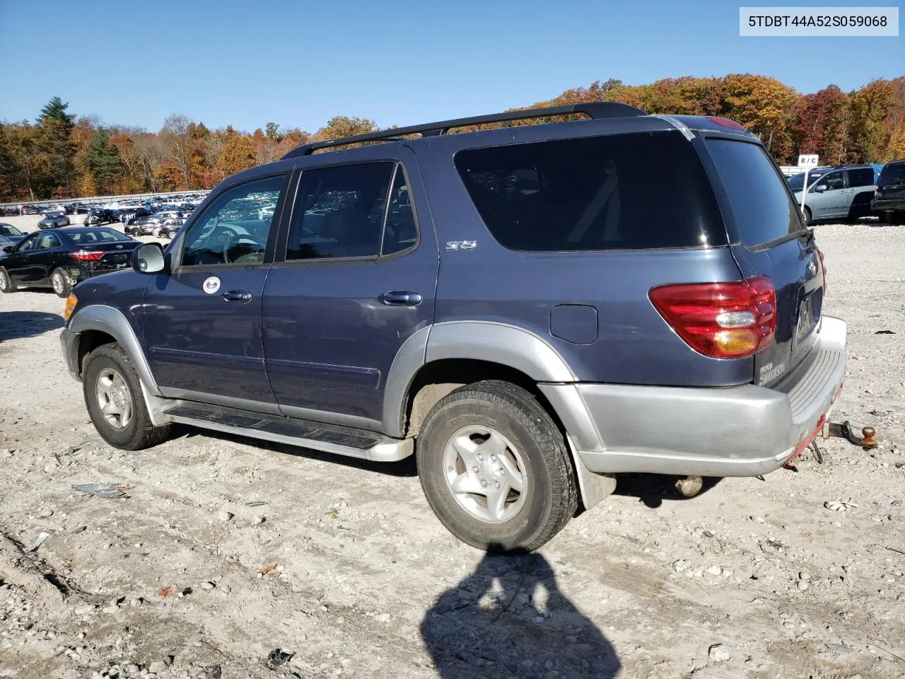 2002 Toyota Sequoia Sr5 VIN: 5TDBT44A52S059068 Lot: 76757924