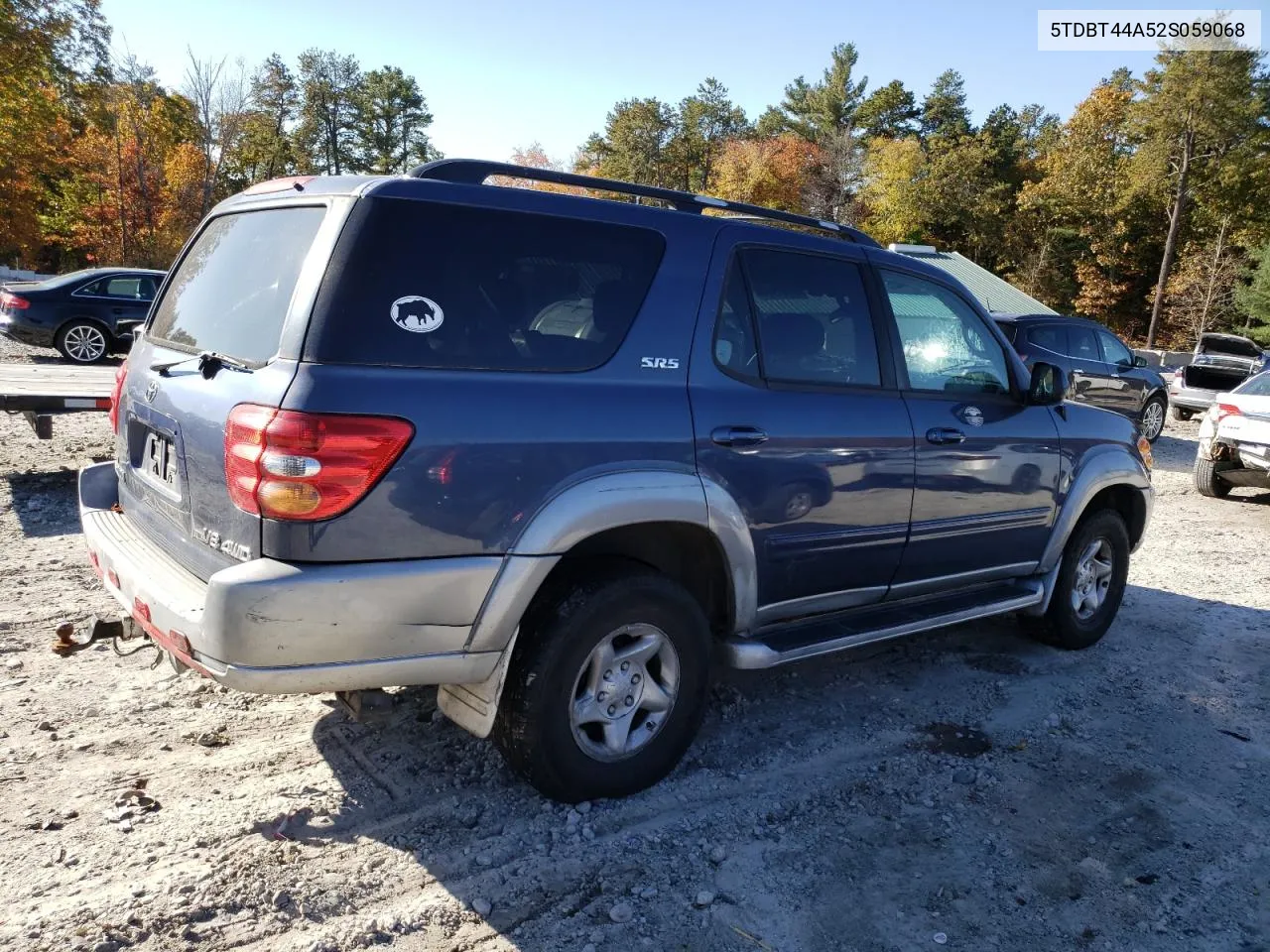 2002 Toyota Sequoia Sr5 VIN: 5TDBT44A52S059068 Lot: 76757924