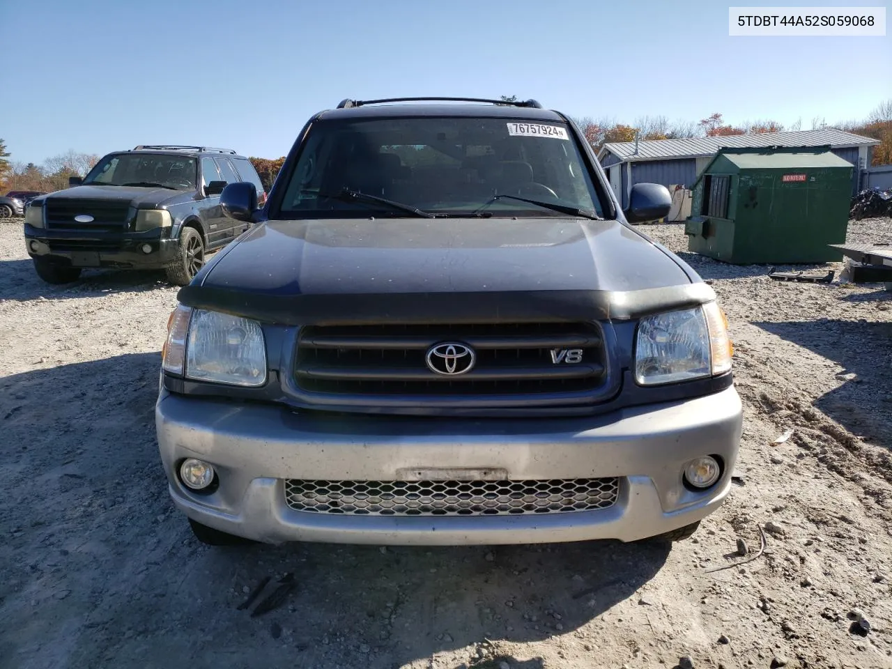 2002 Toyota Sequoia Sr5 VIN: 5TDBT44A52S059068 Lot: 76757924