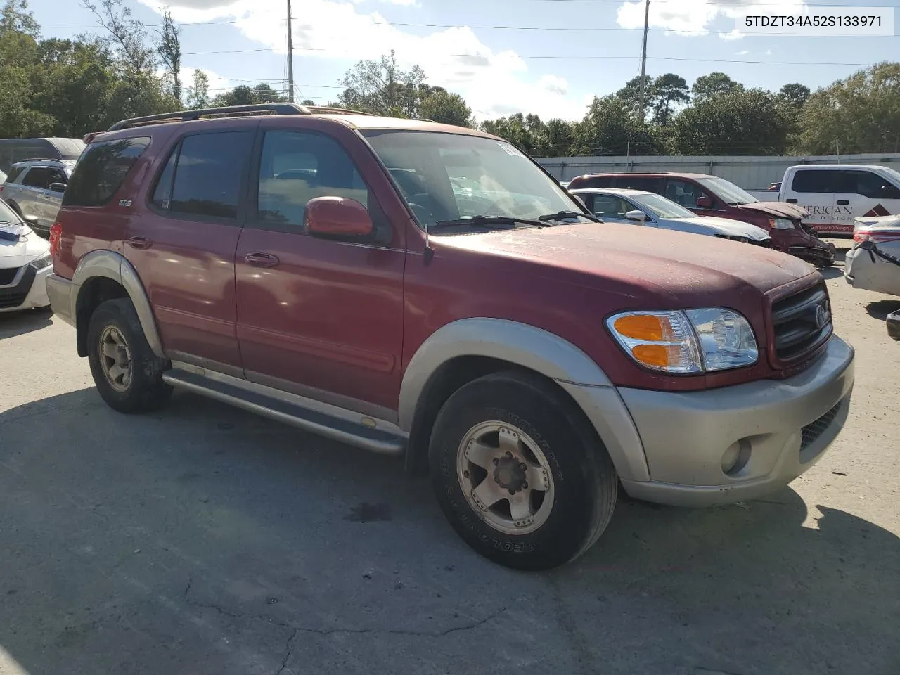 2002 Toyota Sequoia Sr5 VIN: 5TDZT34A52S133971 Lot: 77145624