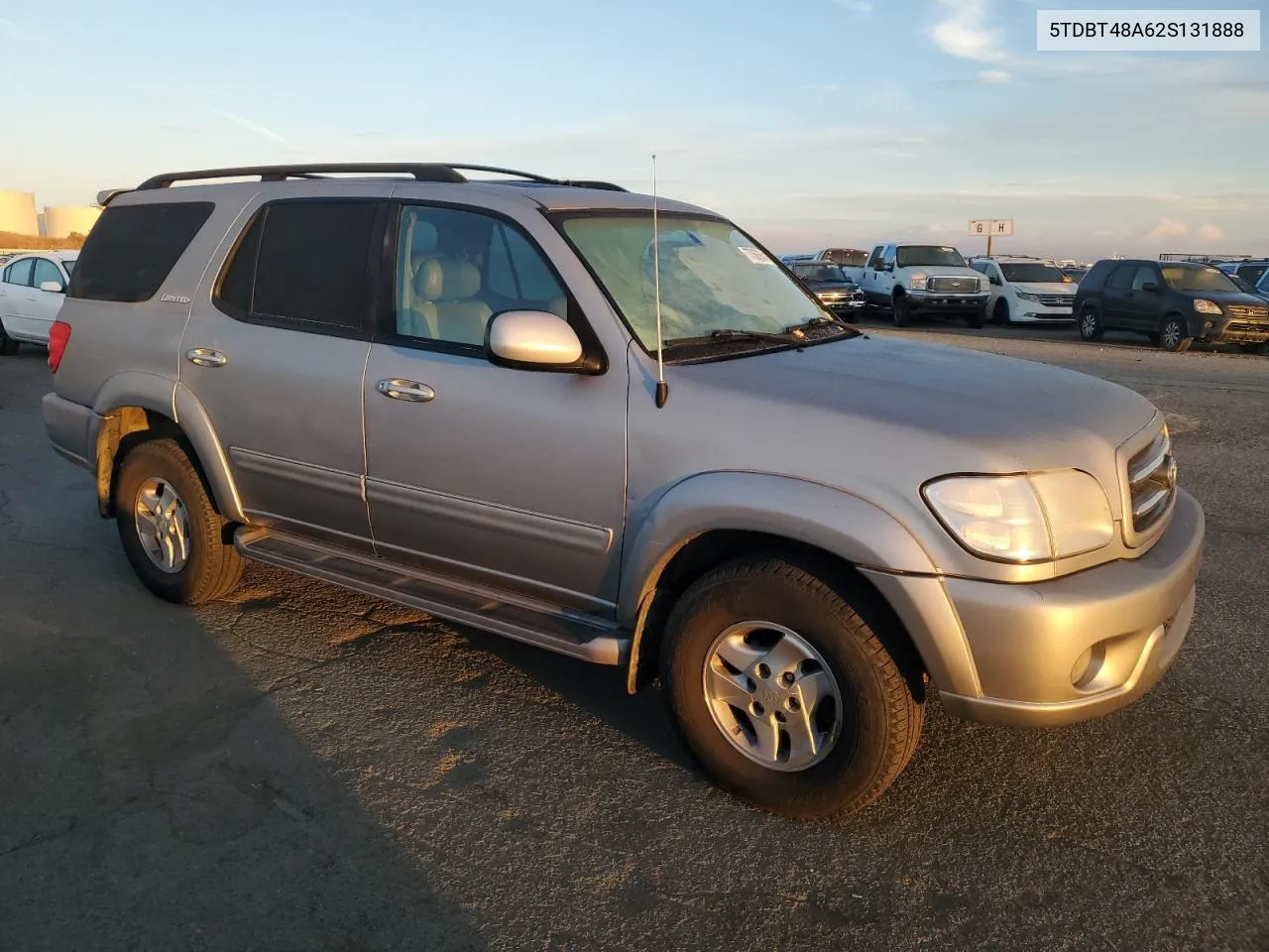 2002 Toyota Sequoia Limited VIN: 5TDBT48A62S131888 Lot: 77386954