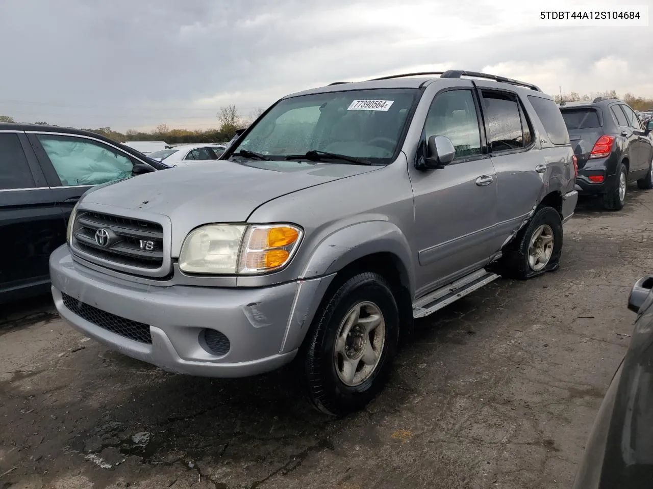 2002 Toyota Sequoia Sr5 VIN: 5TDBT44A12S104684 Lot: 77390564