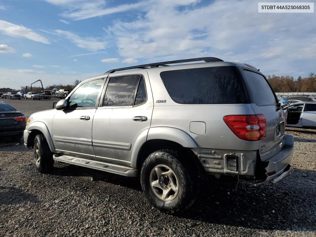 2002 Toyota Sequoia Sr5 VIN: 5TDBT44A52S068305 Lot: 78625974