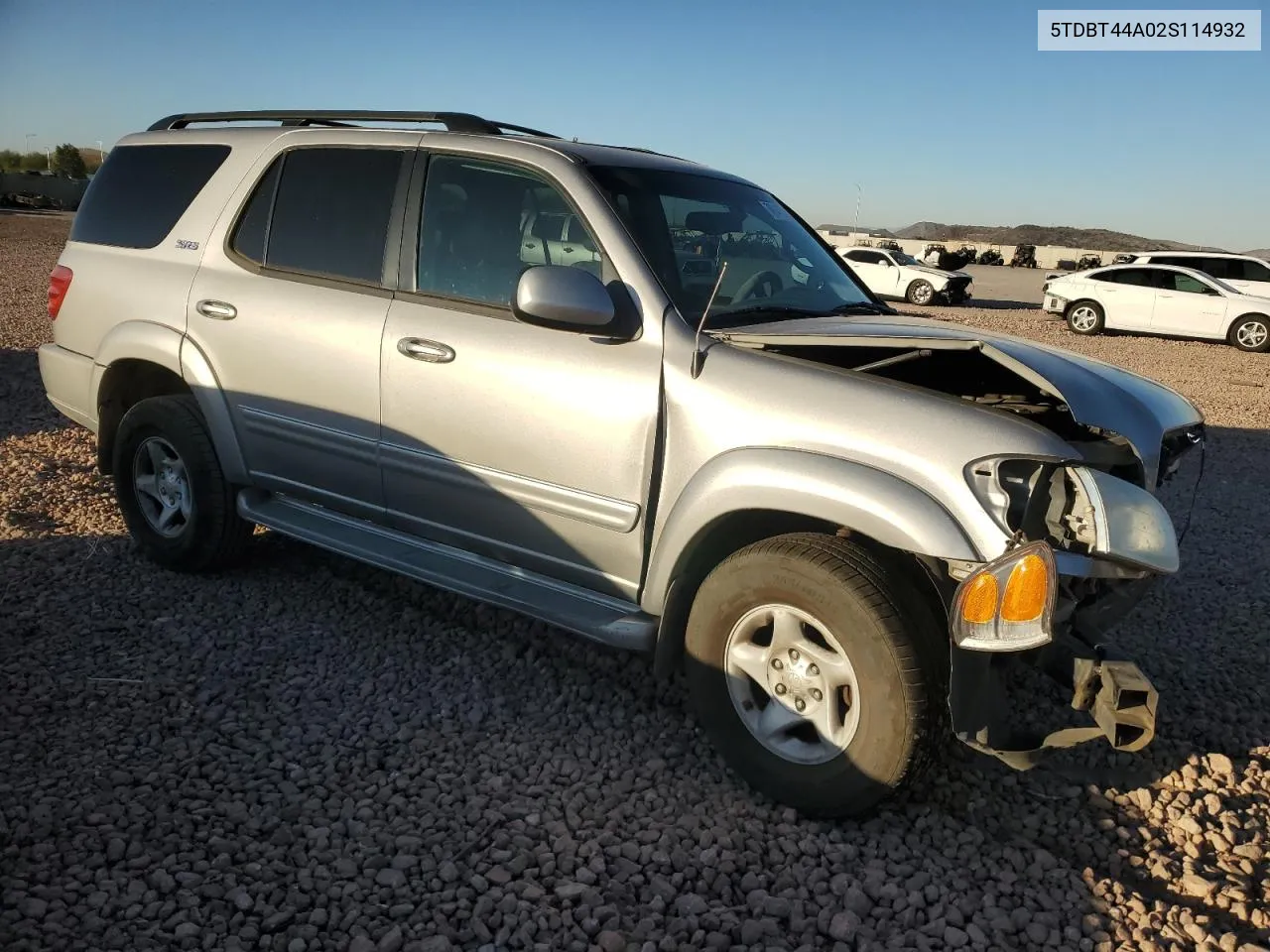 2002 Toyota Sequoia Sr5 VIN: 5TDBT44A02S114932 Lot: 78747324