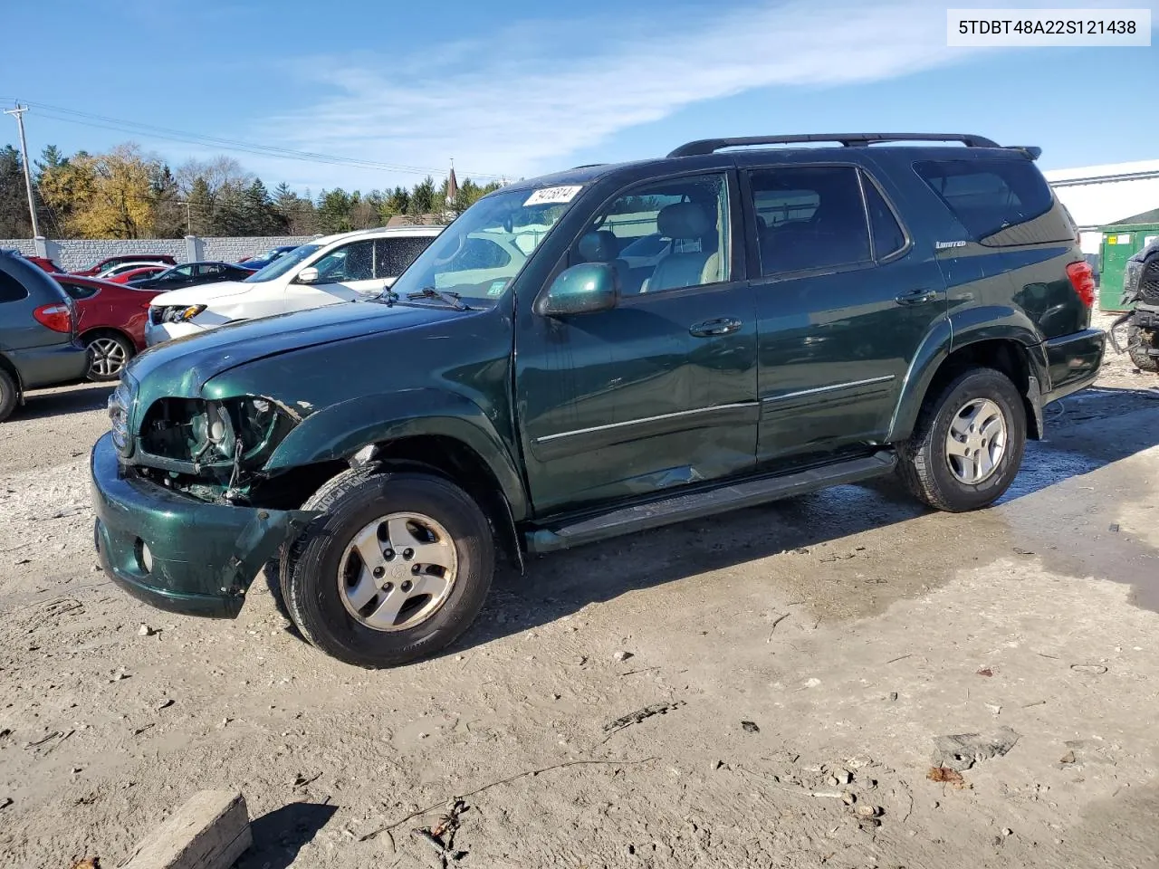 2002 Toyota Sequoia Limited VIN: 5TDBT48A22S121438 Lot: 79415814