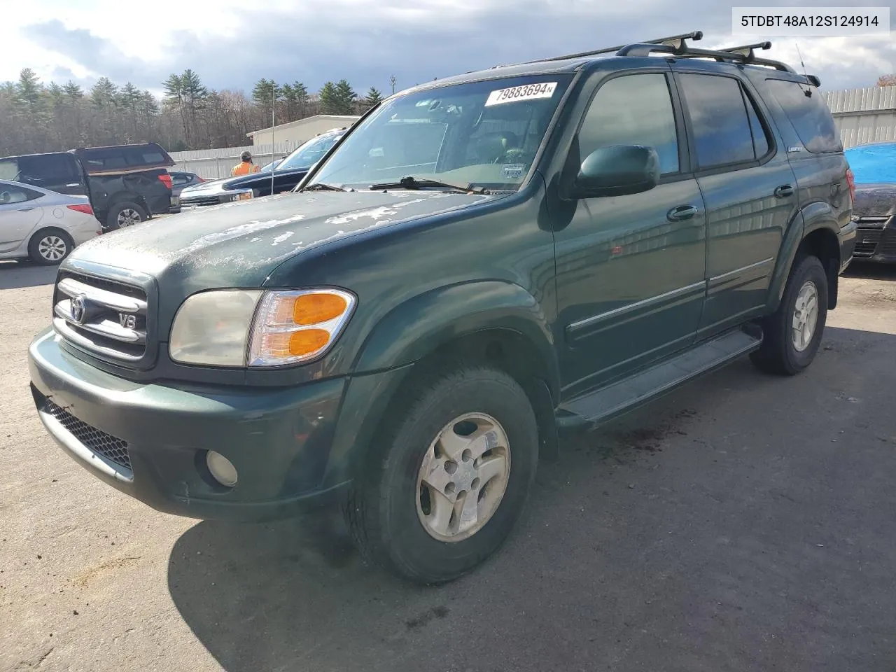 2002 Toyota Sequoia Limited VIN: 5TDBT48A12S124914 Lot: 79883694