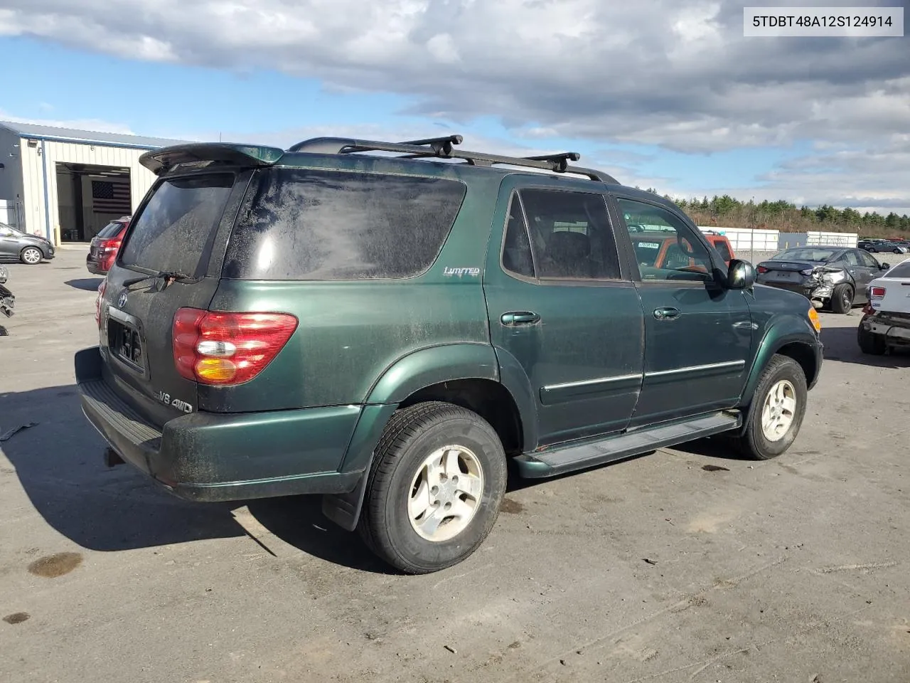 2002 Toyota Sequoia Limited VIN: 5TDBT48A12S124914 Lot: 79883694