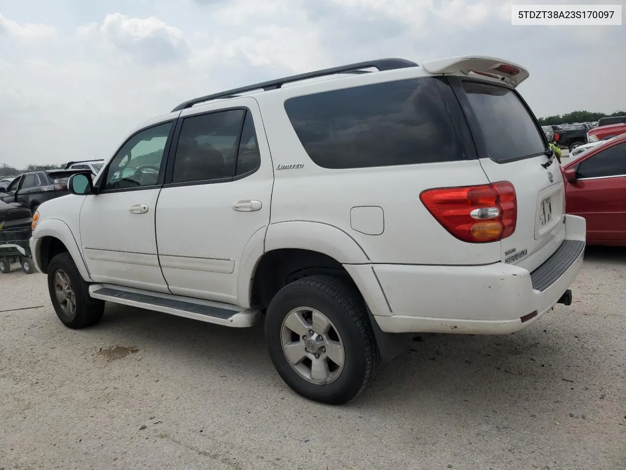 2003 Toyota Sequoia Limited VIN: 5TDZT38A23S170097 Lot: 57197684