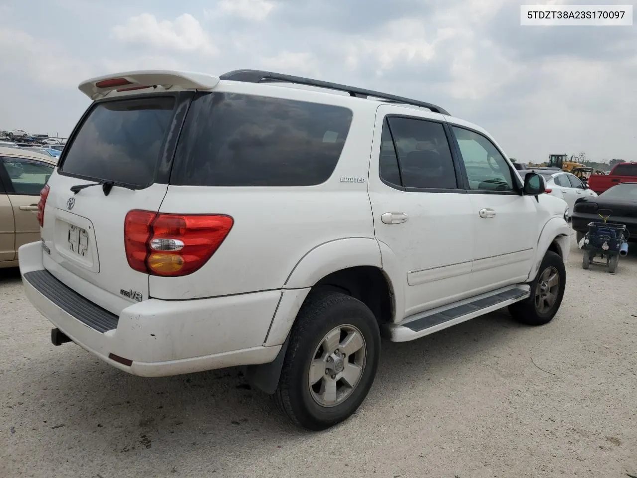 2003 Toyota Sequoia Limited VIN: 5TDZT38A23S170097 Lot: 57197684