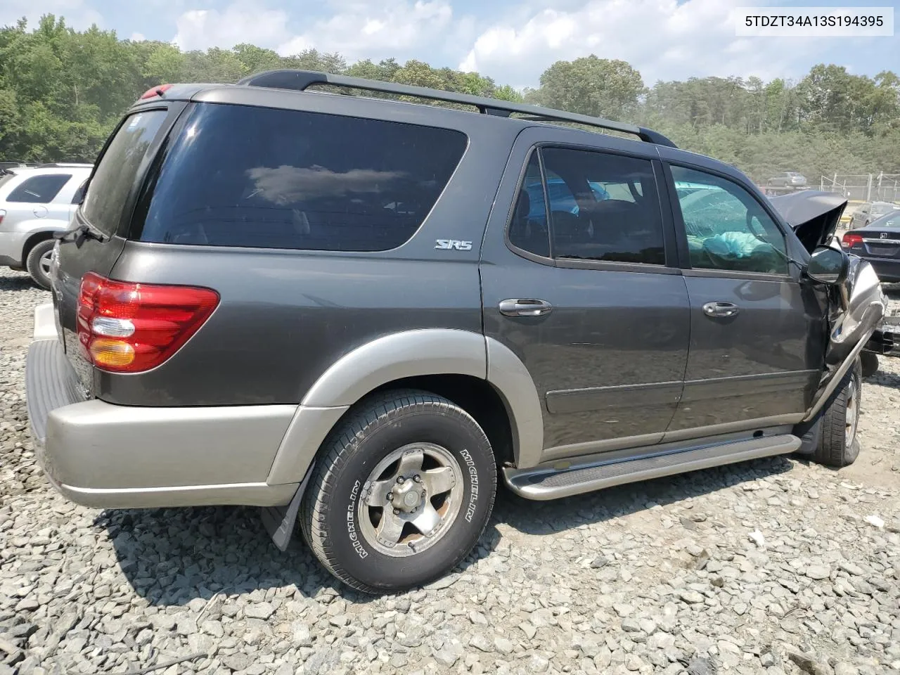 2003 Toyota Sequoia Sr5 VIN: 5TDZT34A13S194395 Lot: 59745044