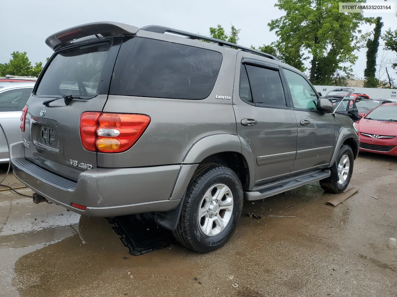 2003 Toyota Sequoia Limited VIN: 5TDBT48A53S203164 Lot: 62216854