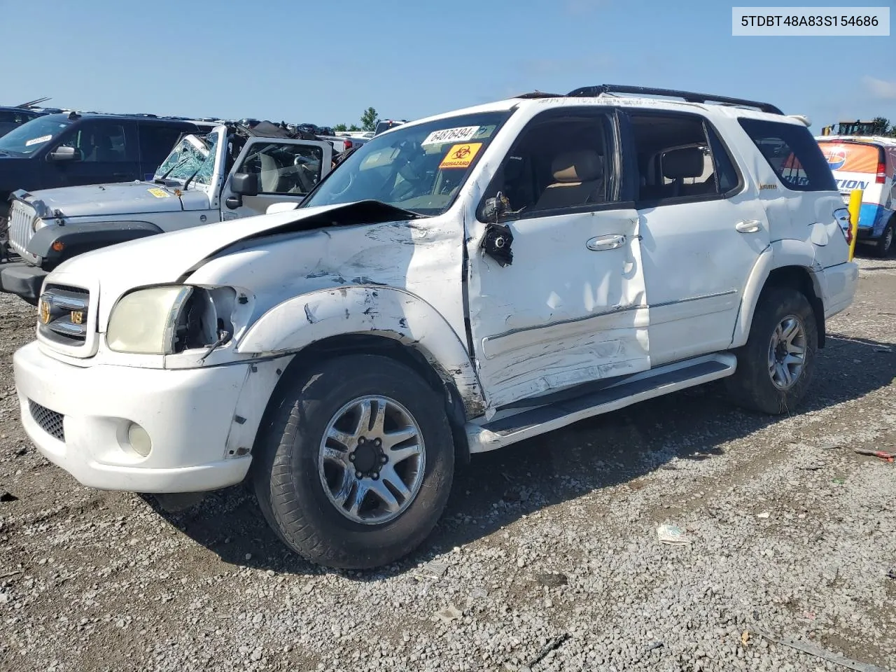 5TDBT48A83S154686 2003 Toyota Sequoia Limited