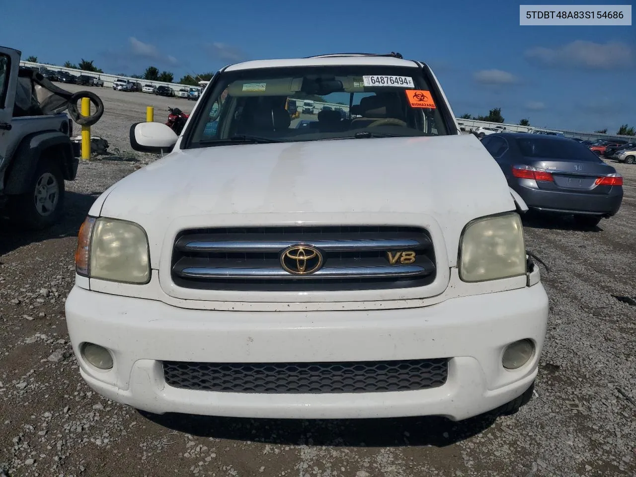 2003 Toyota Sequoia Limited VIN: 5TDBT48A83S154686 Lot: 64876494