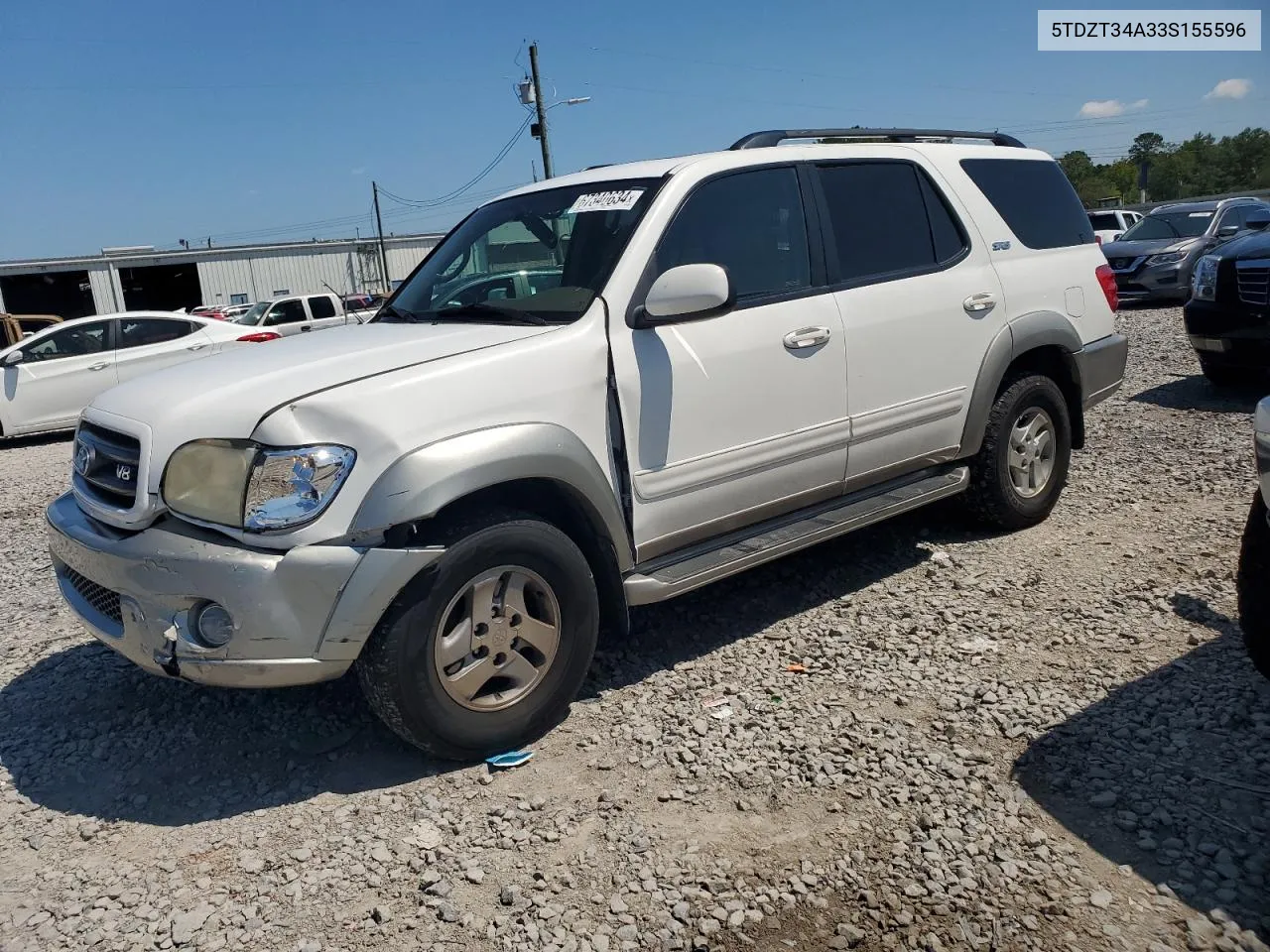 2003 Toyota Sequoia Sr5 VIN: 5TDZT34A33S155596 Lot: 67340634